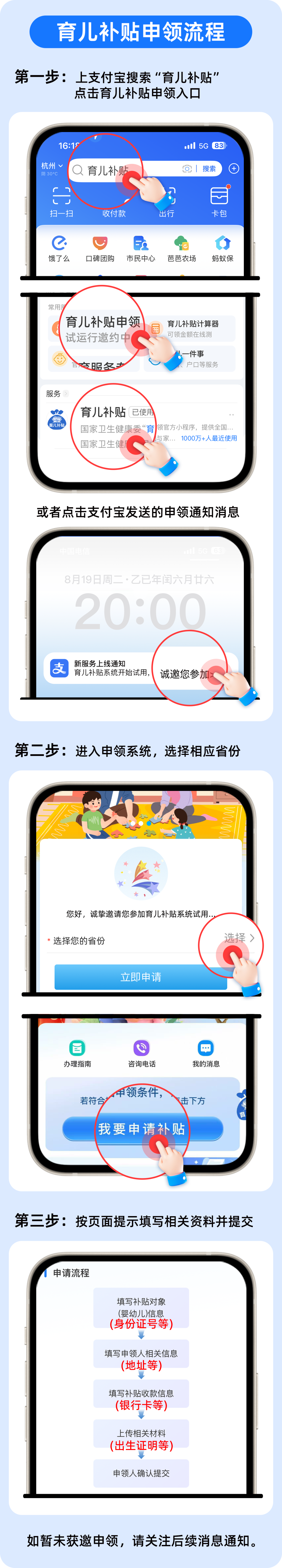 好消息：育儿补贴系统开始试运行